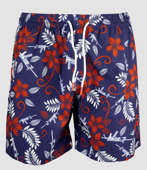 RETRO RIFLE PATRIOTIC HAWAIIAN SHORTS