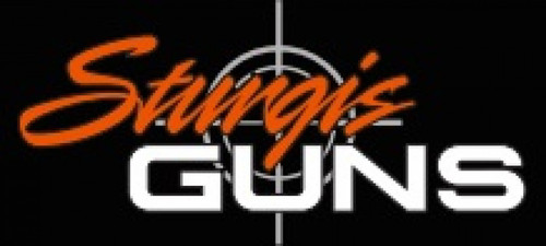 STURGIS GUNS BLACK PVC VELCRO LOGO PATCH 2.5"X1.25"