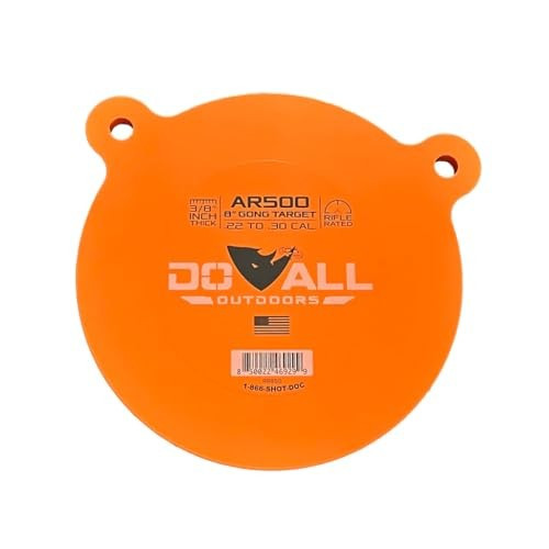 Do All Outdoors 8" Round Steel Gong Shooting Target for High Caliber