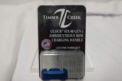 Timber Creek GLOCK AMBIDEXTROUS CHARGING HANDLE  BLUE (Gen4 and Gen5 43X, 48, etc)