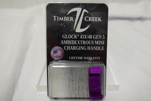 GLOCK AMBIDEXTROUS CHARGING HANDLE  PURPLE (Gen4 and Gen5 43X, 48, etc)