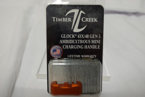 GLOCK AMBIDEXTROUS CHARGING HANDLE  ORANGE (Gen4 and Gen5 43X, 48, etc)