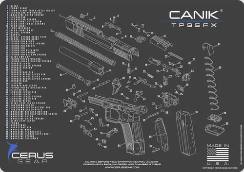 Cerus Gear Cleaning MAT-CANIK TP9 SFX SCHEMATIC -CHARCOAL GRAY/CERUS BLUE