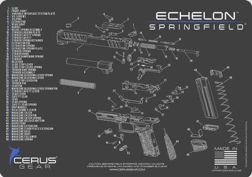 Cerus Gear Cleaning MAT -SPRINGFIELD ECHELON SCHEMATIC; GRAY/BLUE