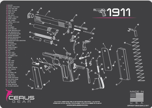 Cerus Gear Cleaning MAT-1911 SCHEMATIC; Gray/Pink