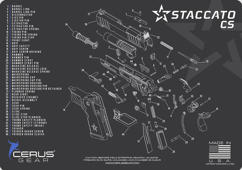 CERUS GEAR CLEANING MATS STACCATO CS SCHEMATIC GRAY