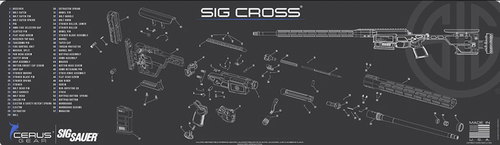 CERUS GEAR CLEANING MAT SIG SAUER® Cross Magnum Charcoal Gray/Cerus Blue CERUS GEAR CLEANING MAT SIG SAUER® Cross Magnum Charcoal Gray/Cerus Blue