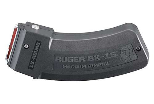The Ruger BX-15 Magnum magazine is designed for rifles chambered in .17 HMR and .22 WMR and features a 15-round capacity. Constructed from durable polymer, this magazine provides reliable feeding and consistent performance. Ideal as a replacement or spare, it supports dependable operation for Ruger rimfire magnum rifles during range use and shooting applications.