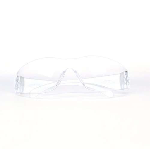 Virtua Protective Eyewear features clear uncoated polycarbonate lenses, clear temples, lightweight wraparound protection, and 99.9% UV protection. Meets ANSI Z87.1 impact standards for reliable eye protection. UPC: 078371112288