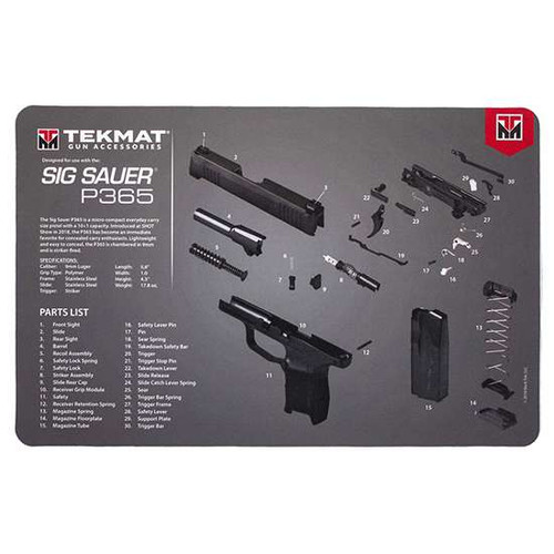 TEKMAT R17SIG9365 Sig Sauer P365  Cleaning Mat P365 Diagram 17" TEKMAT R17SIG9365 Sig Sauer P365  Cleaning Mat P365 Diagram 17"
