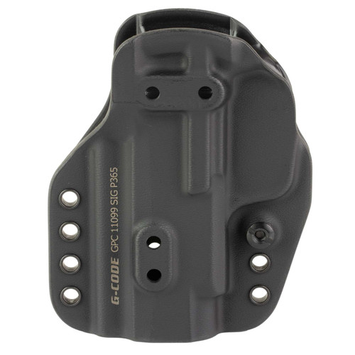 The G-Code Prime Carry Holster for the SIG SAUER® P365XL delivers a rugged, adaptable carry solution for everyday concealed carry and range use. Designed to support both IWB and OWB configurations, it provides secure retention, a smooth and consistent draw, and durable construction suited for daily wear. Its ergonomic design balances comfort and concealability, making it a dependable option for extended use. Customers searching for G-Code Prime Carry holsters, SIG P365XL carry options, modular IWB/OWB holsters, or premium concealed carry gear will find this holster an excellent choice. Available online or in store at Sturgis Guns in Sturgis, SD.