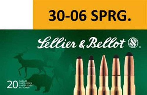 Sellier and Bellot Centerfire Rifle Brass .30-06 Springfield 150 Grain 20-Rounds SPCE