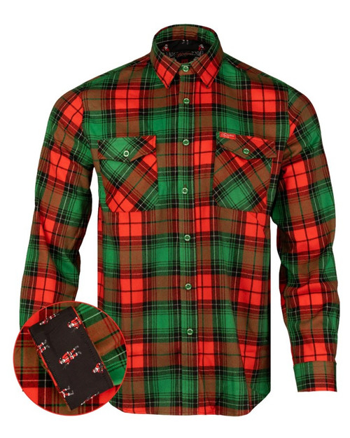TACTICAL SANTA FLANNEL RED GREEN