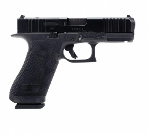 Glock 45 Gen6 9mm Blue Label Pistol, 4.02″ – Glock Blue Label Program - P64550202, The Glock 45 Gen6 Blue Label combines the compact slide of the Glock 19 with the full-size grip frame of the Glock 17, creating one of the most versatile and popular duty-sized pistols in the Glock lineup. Chambered in 9mm, this Gen6 model delivers exceptional reliability, accuracy, and shootability for law enforcement, personal defense, and range use.