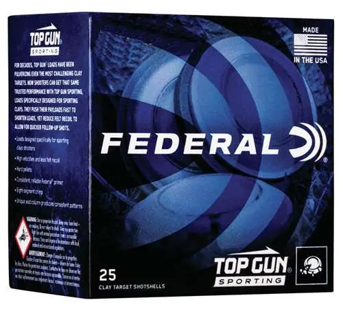 Federal Ammunition Top Gun Sporting 410 Gauge 2.75" 1/2 oz 8 Shot 25 Bx - TGS412148,  Federal Top Gun Sporting .410 gauge 2.75-inch shells with 1/2 oz of #8 shot deliver reliable performance, consistent patterns, and smooth cycling for sporting clays and target shooting. Designed for dependable ignition and clean shooting, these loads are ideal for range training and recreational shotgun shooting.