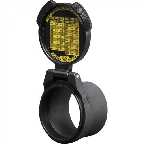 Vortex Optics Defender Flip-Up Scope Cover Eyepiece 40-46mm -E10, Vortex Defender flip up scope cover, eyepiece cover 40-46mm, Vortex lens cap open close, rifle scope cover Vortex, scope protection flip cap, Vortex optics accessory, eyepiece lens cover