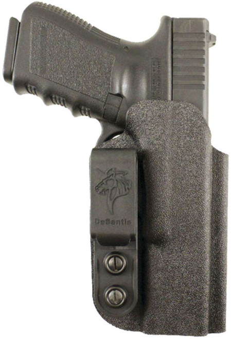 DeSantis Slim-Tuk Kydex IWB Inside Pants Holster Sig P250C, P320C Black - 137KJT1Z0, The DeSantis Slim-Tuk Kydex IWB holster is designed for Sig Sauer P250 Compact and P320 Compact pistols. This lightweight inside-the-waistband holster features durable Kydex construction and a tuckable belt clip for discreet concealed carry. Its slim design allows comfortable all-day carry while maintaining secure retention and quick access.