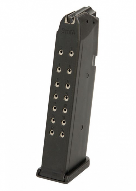 The KCI 17-round magazine is designed for Glock 17, Glock 19, and Glock 26 pistols chambered in 9mm. Built for reliable feeding and durable performance, this aftermarket magazine provides a dependable option for range use and training. Ideal as a replacement or spare magazine, it supports consistent operation for Glock platform pistols.