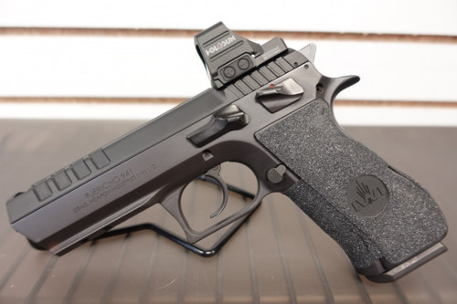 IWI US Jericho 941 F9 - 9mm with Holosun 507 Sight ; Front Slide Serrations - J941F9,IWI Jericho 941 F9 pistol, Jericho 941 9mm steel frame, IWI full size handgun, Jericho pistol side view, Israeli Jericho firearm, steel frame 9mm pistol