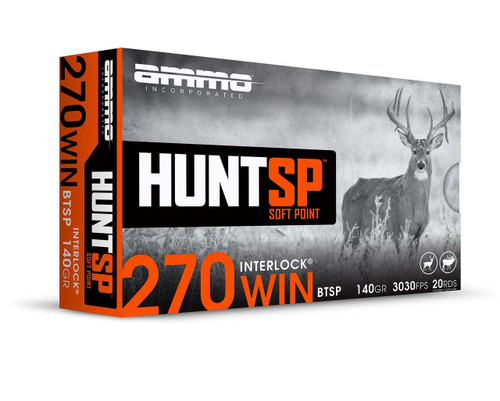 AMMO INC HUNTSP AMO 270 WIN 140GR INTERLOCK SP 20RD ( 10 BOX CASE)