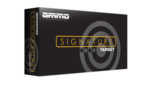 Ammo Inc. Signature Target Brass .38 Super 135 Grain 50-Rounds TMC, Ammo Inc 38 Super ammo box, 135 grain TMC 38 Super, brass case 38 Super rounds, Ammo Inc handgun ammo, 38 Super cartridges close up, target ammo box