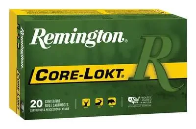 Remington Ammunition Core-Lokt 6mm Creedmoor 100 gr Pointed Soft Point (PSPCL) 20 Bx, Remington Core-Lokt 6mm Creedmoor ammunition loaded with a 100 Grain Pointed Soft Point Core-Lokt bullet. Proven hunting performance with controlled expansion and deep penetration. 20-round box. UPC: 047700479309.