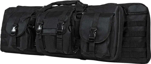 VISM Double Carbine Soft Case 36" Heavy Duty 600D PVC Black CVDC2946B-36