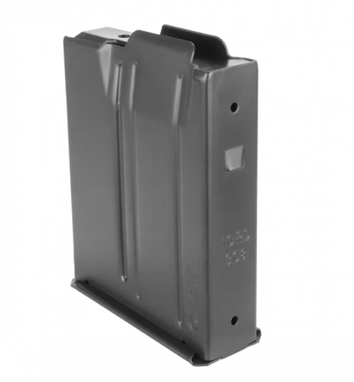 MDT .308 Winchester Metal Magazine Short Action Without Binder Plate 10 Round Black - 102917BLK, MDT AICS-pattern .308 Winchester 10-round metal magazine without binder plate. Fits short action AICS chassis systems and features high-strength steel construction with a Cerakote Elite finish. UPC: 709951103180.