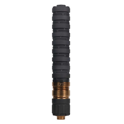 Q ERECTOR 9 Modular 9mm Suppressor features a lightweight modular design, durable black anodized finish, and configurable baffle stack for customizable length and sound suppression. Ideal for 9mm pistols and pistol-caliber carbines. UPC: 850035705124.