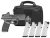 Springfield Hellcat Pro OSP Gear Pac 9mm 3.8" Barrel 15/17-Rnds w/ Viridian RFX11, 4 Mags, Springfield Armory Hellcat Pro OSP Gear Up Package featuring a 3.7-inch barrel, Viridian RFX11 red dot optic, four magazines, and 15+1/17+1 capacity. UPC: 706397999650.