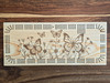 Butterflies & Flowers laser engraved, pine wood 3 track Cribbage board.