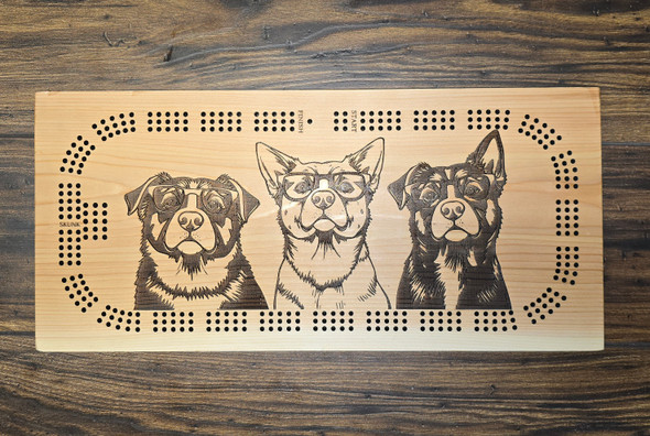 Dogs wearing glasses