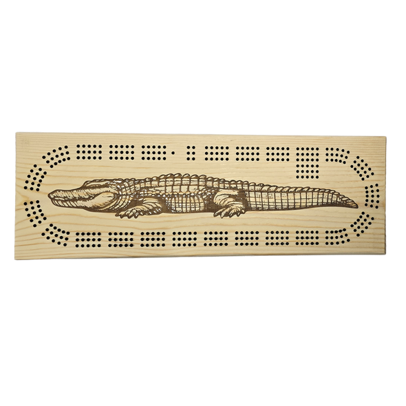 Crocodile Cribbage Board