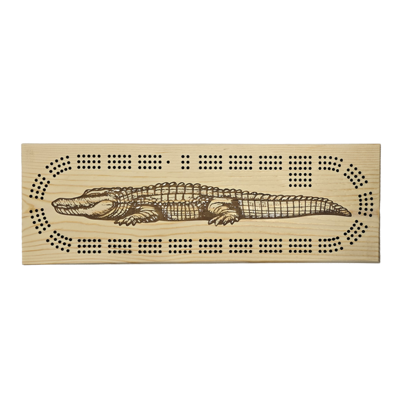 Crocodile Cribbage Board