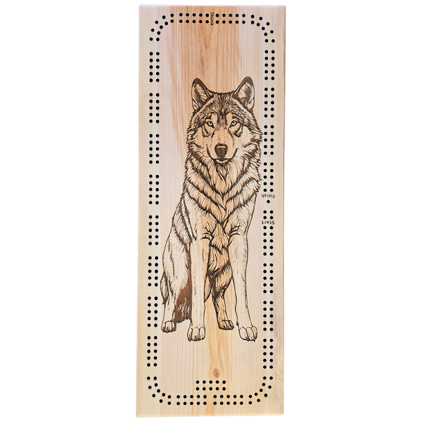 Wolf Cribbage Board