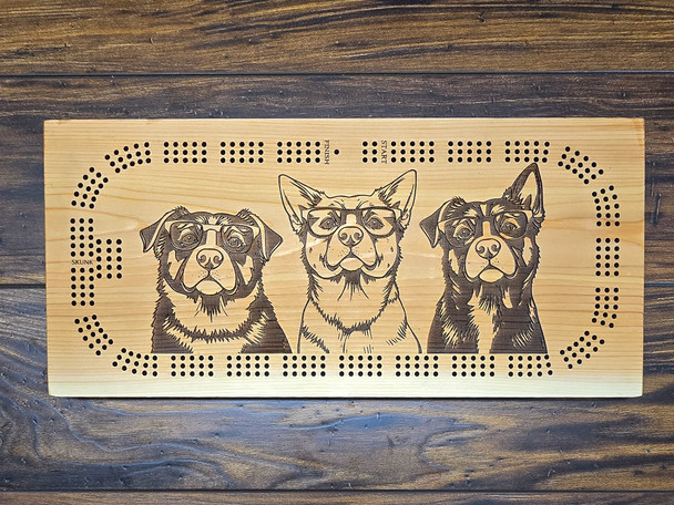 Dogs wearing glasses