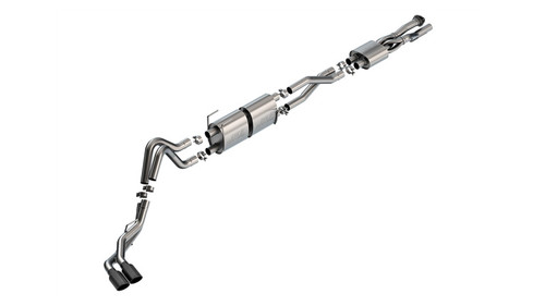 Borla 20-26 Ford F250/F350 SD 7.3L V8 CC SB (160in WB) (SRW) S-Type Cat-Back Exhaust - Blk Chrome - 141016BC Photo - Primary