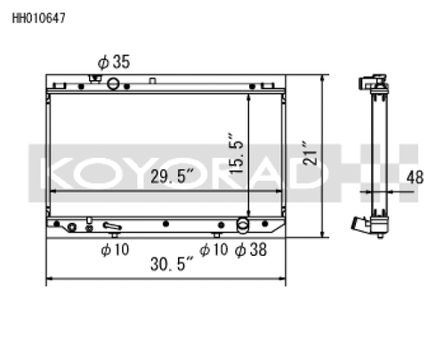 Koyo 97-05 Toyota Aristo / Lexus GS300 Radiator - HH010647 Photo - Primary