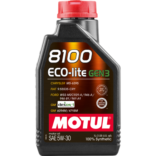Motul 1L Synthetic Engine Oil 8100 Eco-Lite Gen3 5W30 - 111361 Photo - Primary
