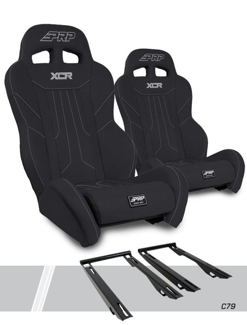 PRP Polaris RZR PRO XP XCR Suspension Seats Kit (Pair) - Black - A8001-PORXP-C79-201 Photo - Primary