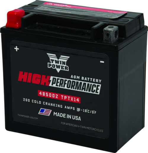 Twin Power YTX14 High Performance Battery Replaces H-D 65948-00 Made in USA 200 CCA - 485002 User 1