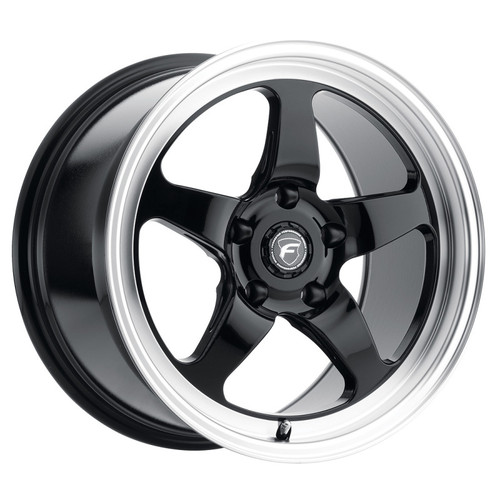 Forgestar D5 18x10 / 5x120.65 BP / ET+25 / 6.5in BS Gloss Black Machined Wheel - F09180062P26 Photo - Primary
