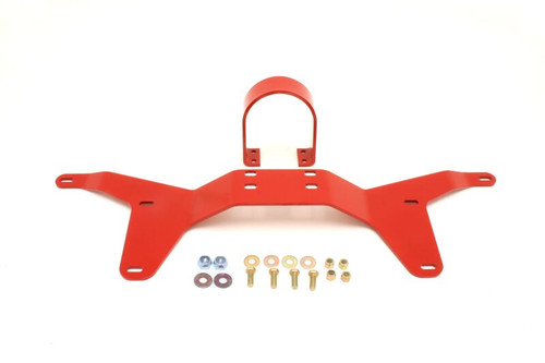 BMR 05-14 S197 Mustang Rear Tunnel Brace w/ Rear Driveshaft Safety Loop - Red - DSL011R Photo - Primary