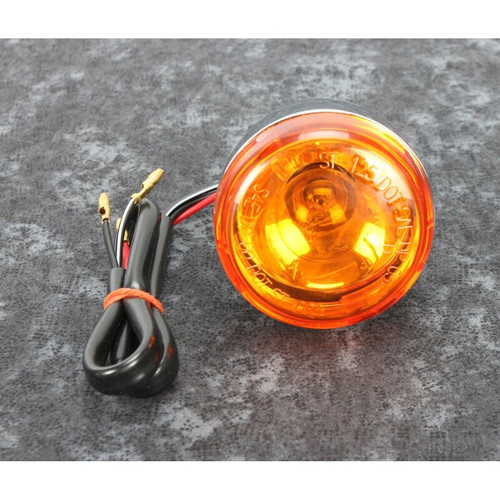 Bikers Choice Chrome Bullet Front Turn Signal Amber Lens Dual Filament Replaces H-D 68885-00 - 489937 User 1