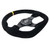 NRG Reinforced Steering Wheel (320mm) Sport Suede Flat Bottom w/ Yellow Center Mark - RST-024MB-S-Y Photo - Close Up