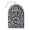 Wall Plaque - Silver Moonflowers