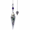Glass Teardrop Crystal Pendulum - Fluorite