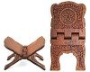Wooden Book Holder with Pentagram