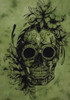 Tattoo Skull Colour Tapestry - Green
