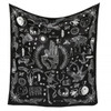 Witchy Symbols Tapestry - Black and White